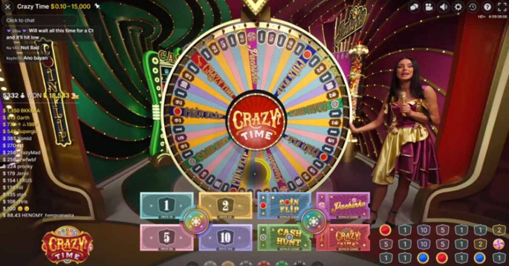 Crazy Time Wheel and Segments